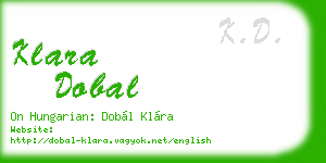 klara dobal business card