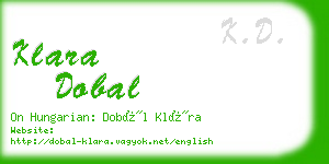 klara dobal business card